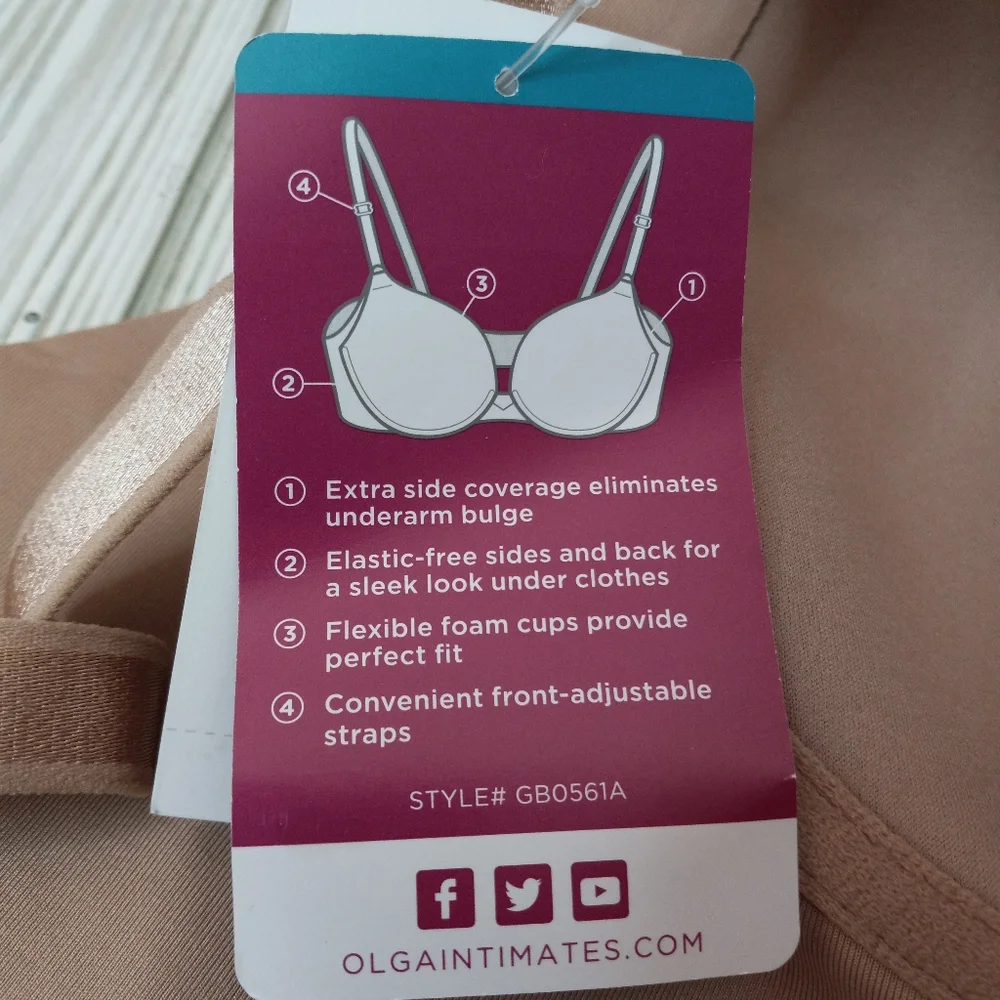 Olga Underwire No Side Effects Collection Bra 42C